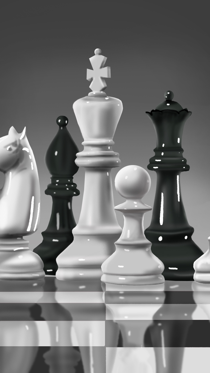 Digital Painting Schachfiguren