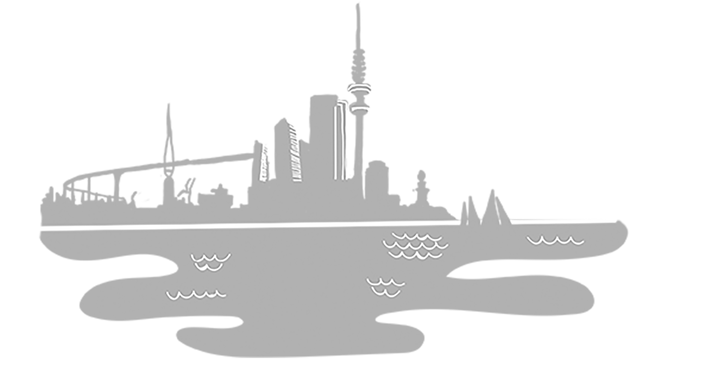 Illustration skyline Hamburg